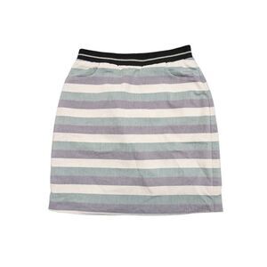 41Hawthorn Women's Iris Skirt Green Purple Striped Size Small